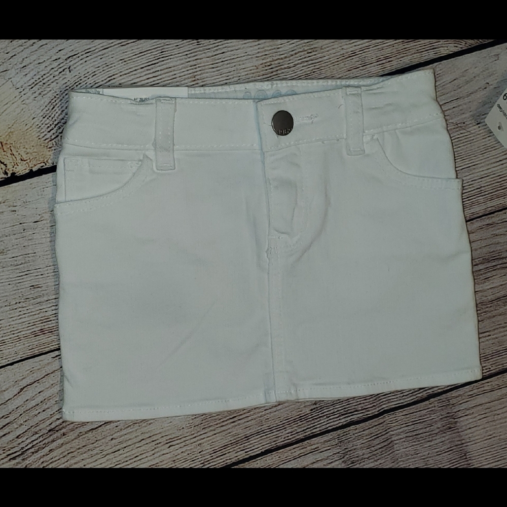 White jean skirt